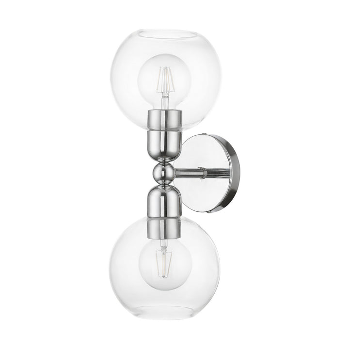 Livex Downtown 16972-05 Wall Sconce Light - Polished Chrome