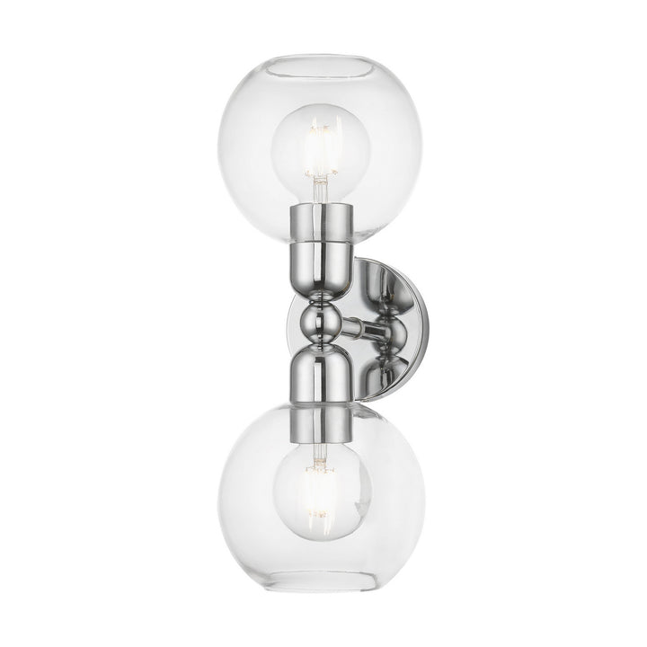 Livex Downtown 16972-05 Wall Sconce Light - Polished Chrome