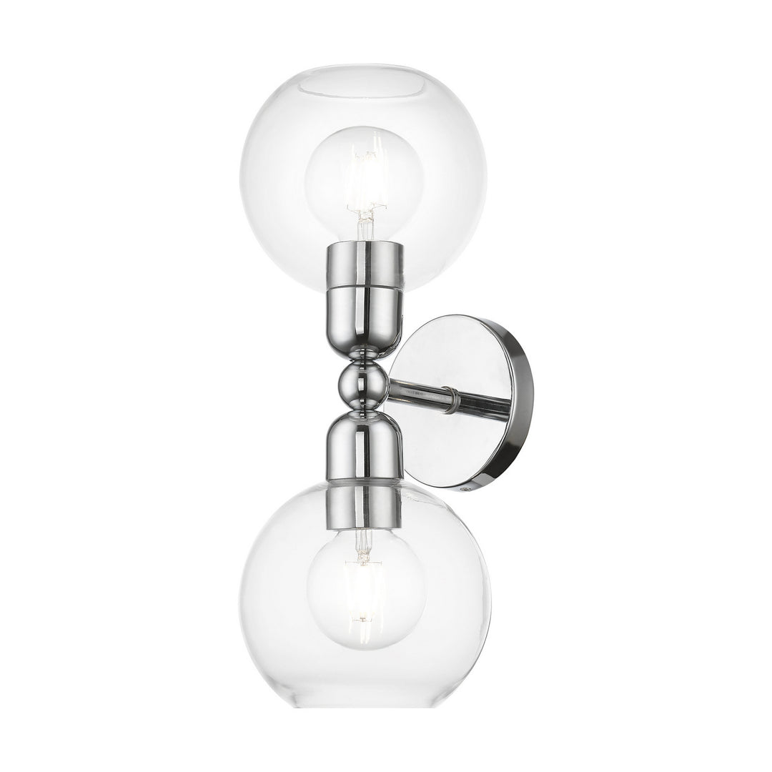 Livex Downtown 16972-05 Wall Sconce Light - Polished Chrome