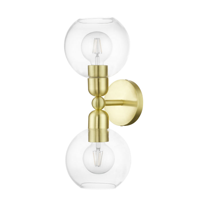 Livex Downtown 16972-12 Wall Sconce Light - Satin Brass