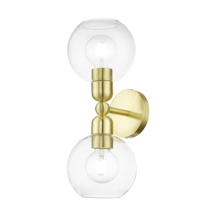 Livex Downtown 16972-12 Wall Sconce Light - Satin Brass