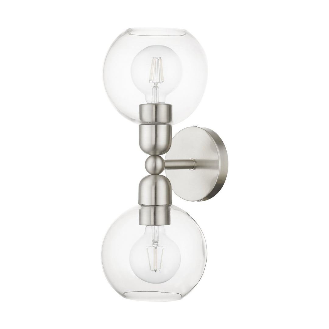 Livex Downtown 16972-91 Wall Sconce Light - Brushed Nickel