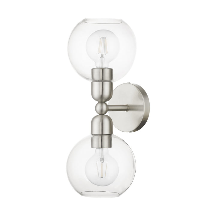 Livex Downtown 16972-91 Wall Sconce Light - Brushed Nickel
