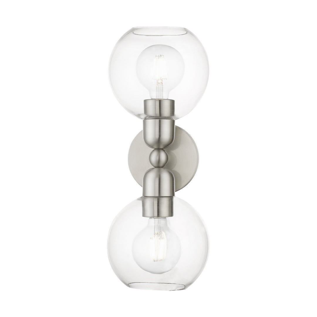 Livex Downtown 16972-91 Wall Sconce Light - Brushed Nickel