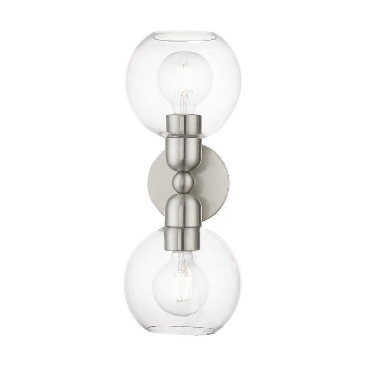 Livex Downtown 16972-91 Wall Sconce Light - Brushed Nickel
