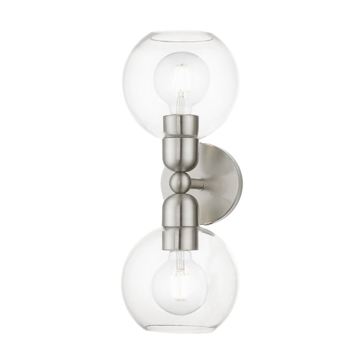 Livex Downtown 16972-91 Wall Sconce Light - Brushed Nickel