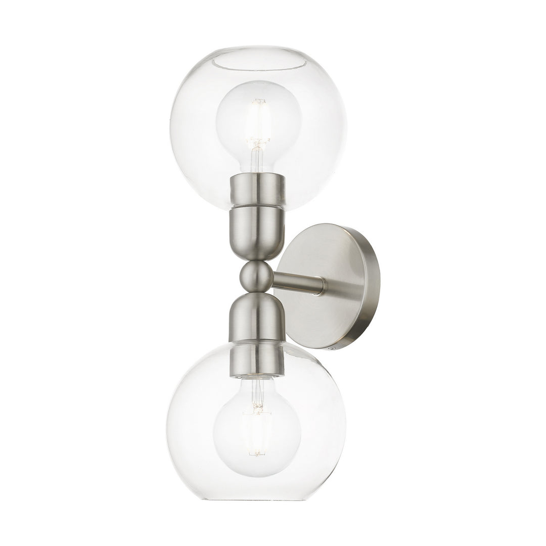 Livex Downtown 16972-91 Wall Sconce Light - Brushed Nickel