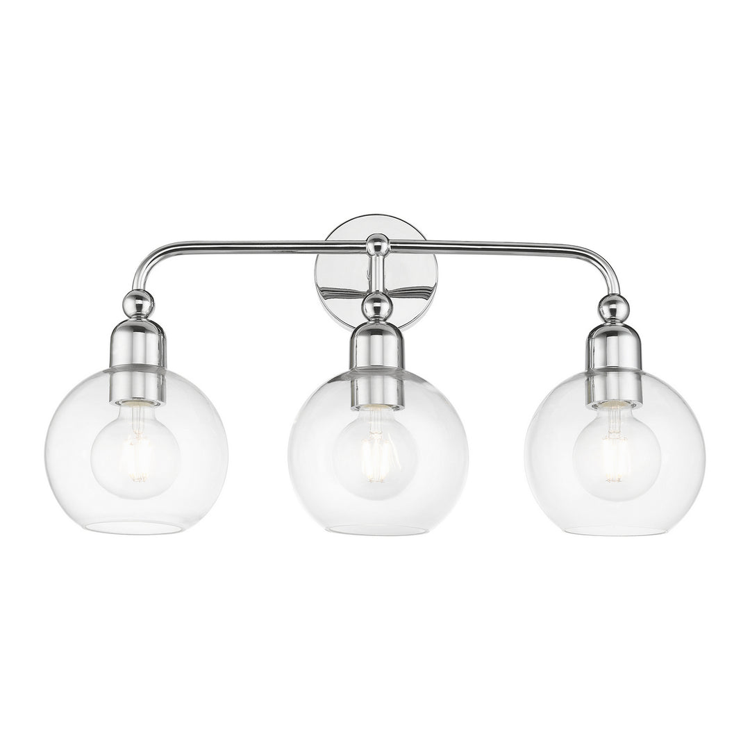 Livex Downtown 16973-05 Bath Vanity Light 24 in. wide - Polished Chrome