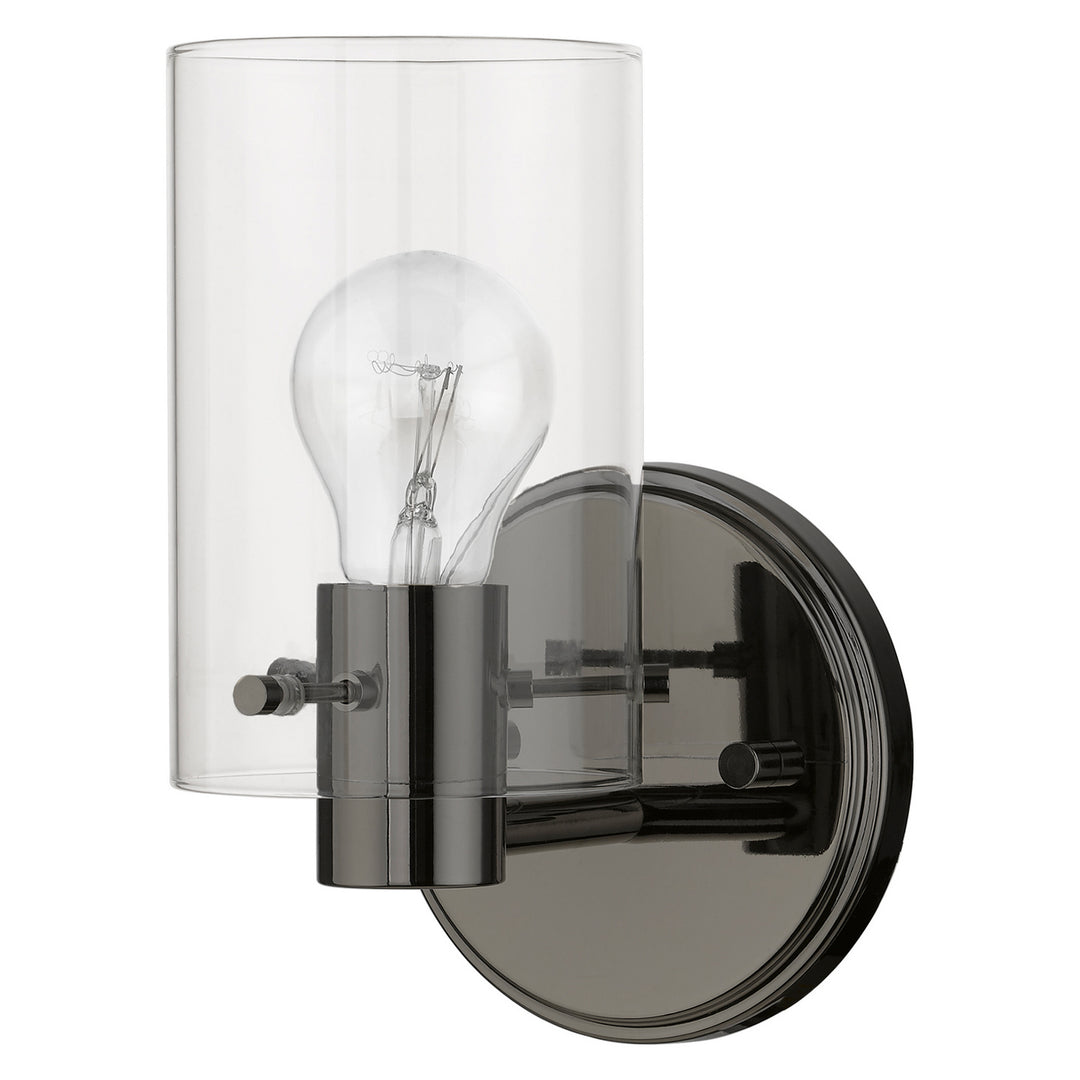 Livex Munich 17231-46 Wall Sconce Light - Black Chrome