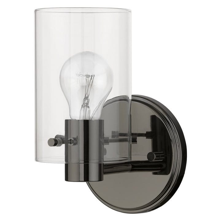Livex Munich 17231-46 Wall Sconce Light - Black Chrome
