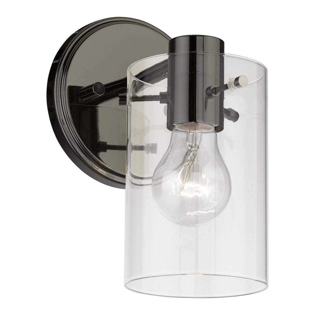 Livex Munich 17231-46 Wall Sconce Light - Black Chrome