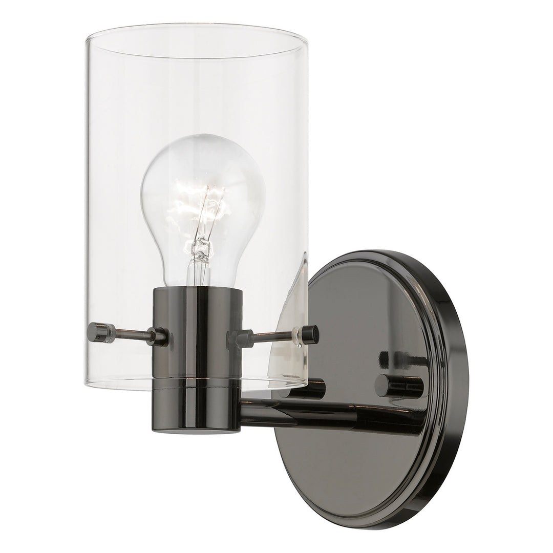 Livex Munich 17231-46 Wall Sconce Light - Black Chrome