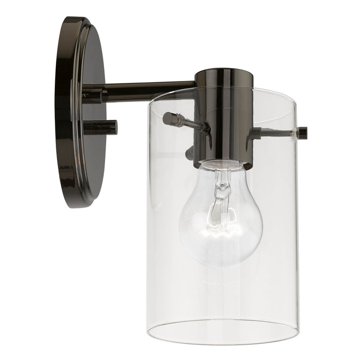 Livex Munich 17231-46 Wall Sconce Light - Black Chrome