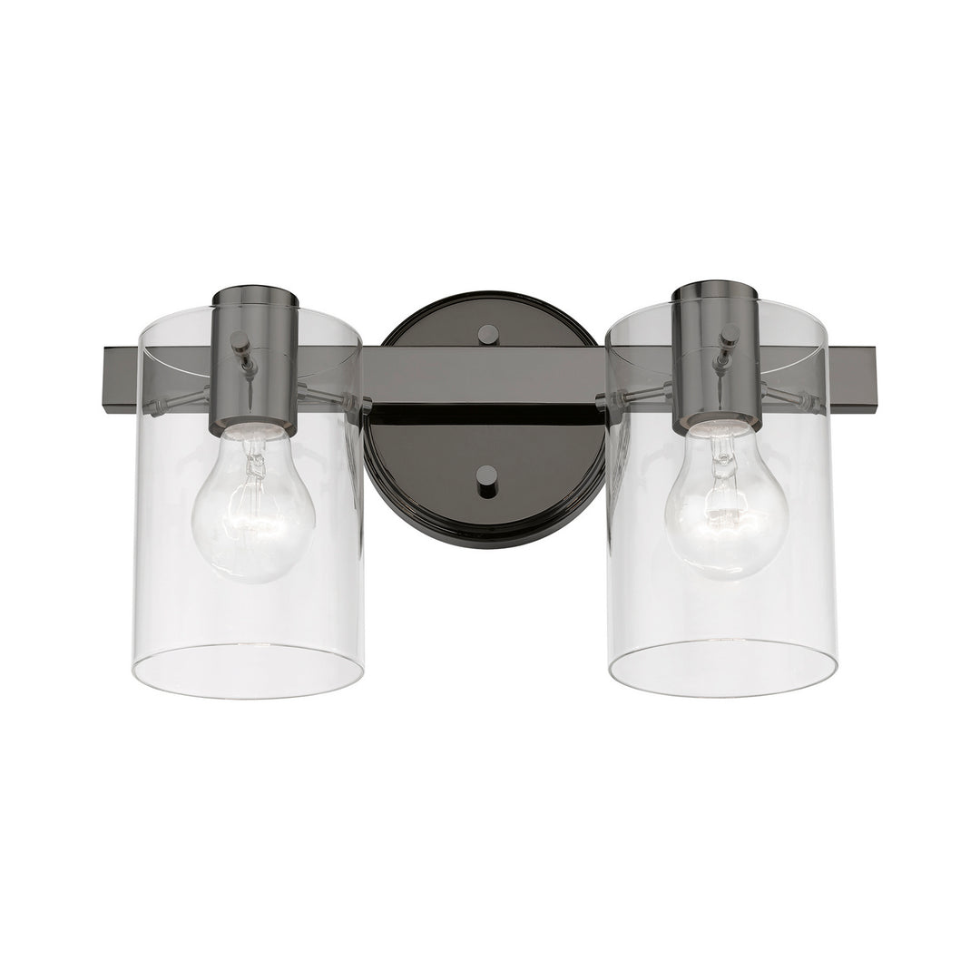 Livex Munich 17232-46 Bath Vanity Light 15 in. wide - Black Chrome