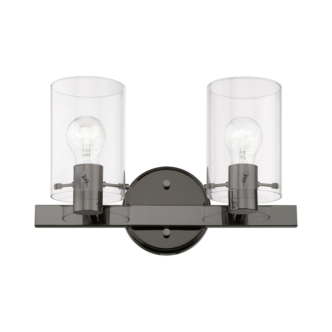 Livex Munich 17232-46 Bath Vanity Light 15 in. wide - Black Chrome