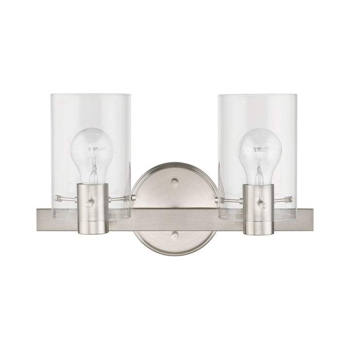 Livex Munich 17232-91 Bath Vanity Light 15 in. wide - Brushed Nickel