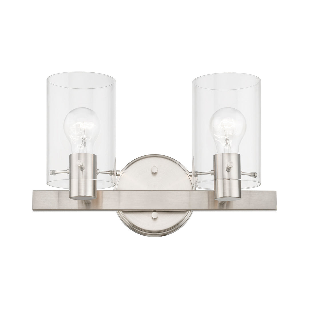 Livex Munich 17232-91 Bath Vanity Light 15 in. wide - Brushed Nickel