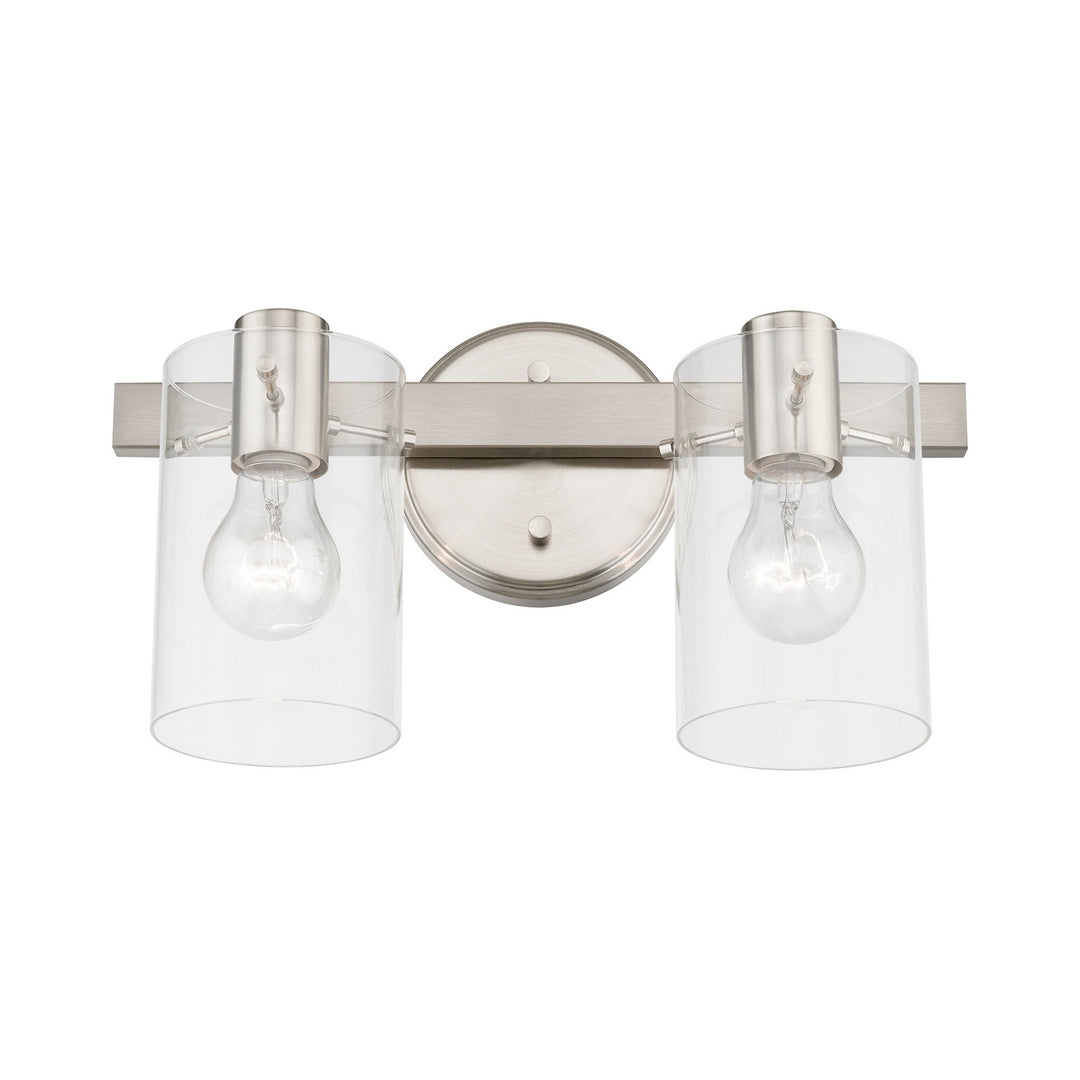 Livex Munich 17232-91 Bath Vanity Light 15 in. wide - Brushed Nickel