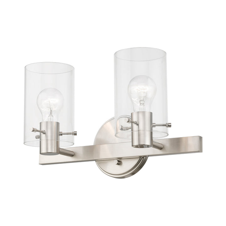 Livex Munich 17232-91 Bath Vanity Light 15 in. wide - Brushed Nickel