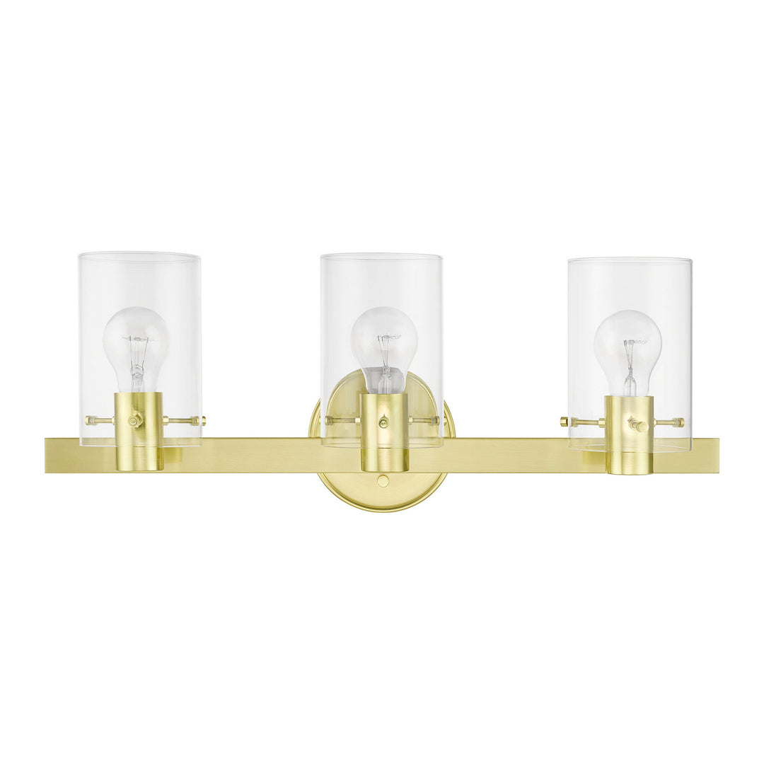 Livex Munich 17233-12 Bath Vanity Light 23 in. wide - Satin Brass