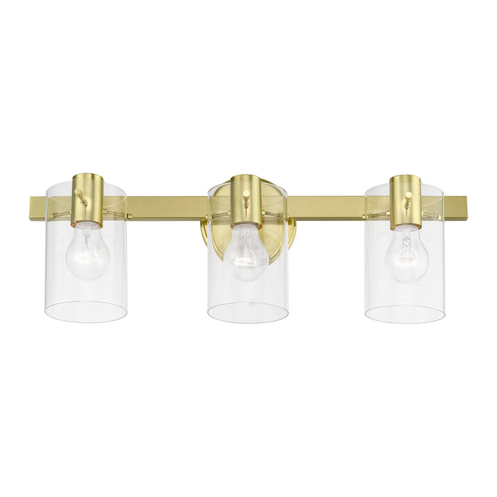 Livex Munich 17233-12 Bath Vanity Light 23 in. wide - Satin Brass