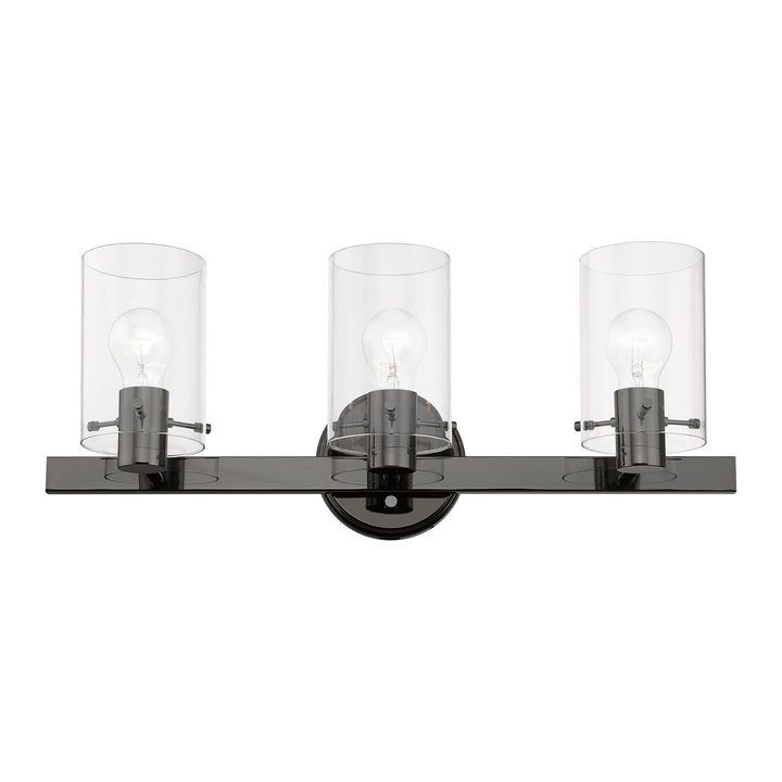 Livex Munich 17233-46 Bath Vanity Light 23 in. wide - Black Chrome