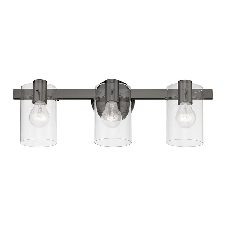 Livex Munich 17233-46 Bath Vanity Light 23 in. wide - Black Chrome