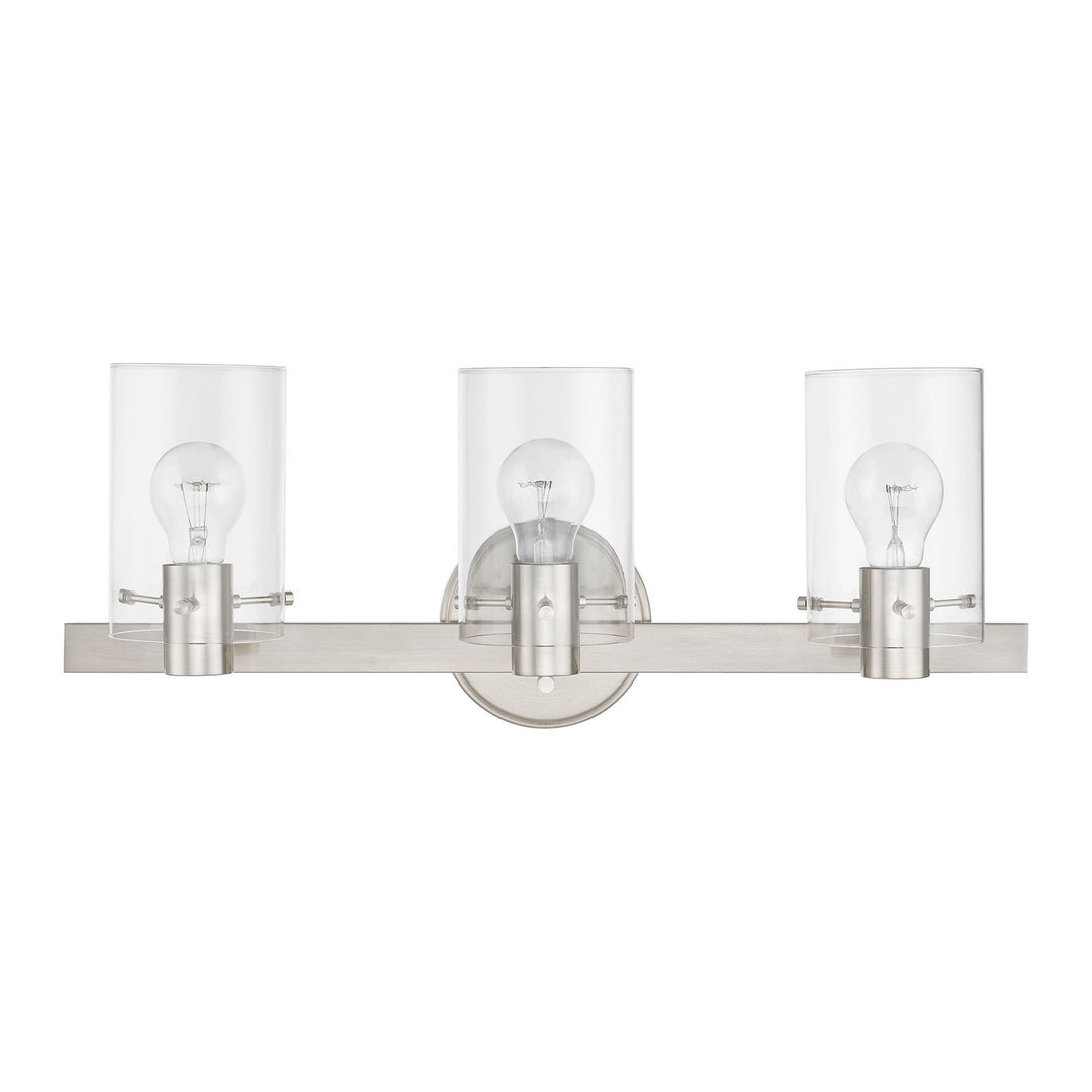 Livex Munich 17233-91 Bath Vanity Light 23 in. wide - Brushed Nickel