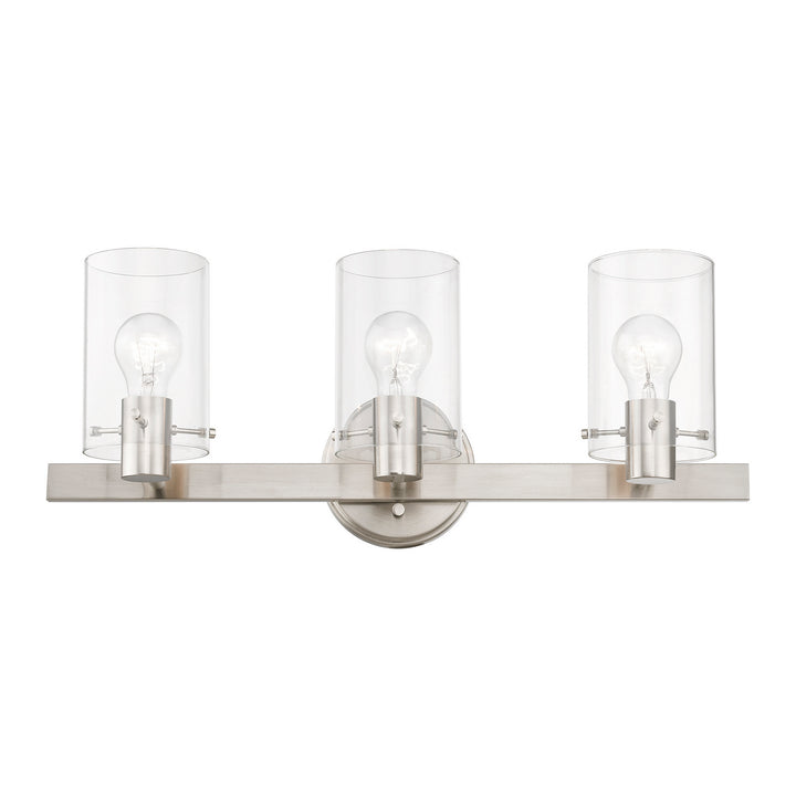 Livex Munich 17233-91 Bath Vanity Light 23 in. wide - Brushed Nickel