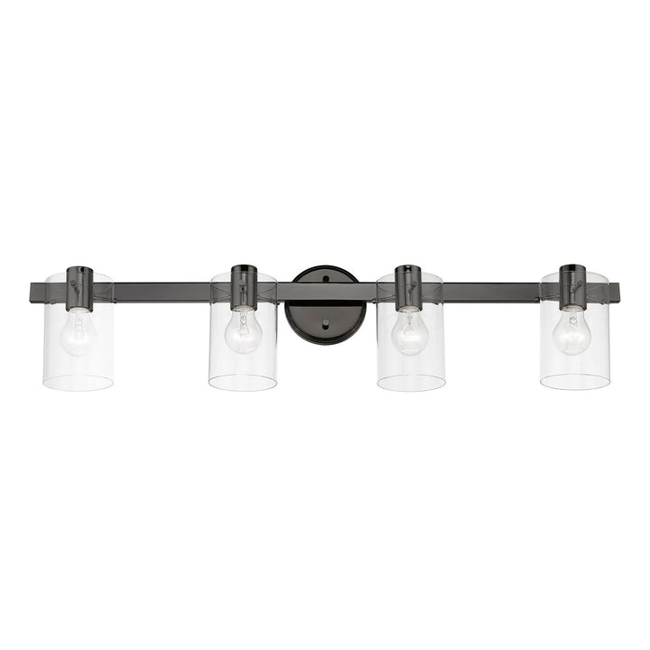 Livex Munich 17234-46 Bath Vanity Light 36 in. wide - Black Chrome