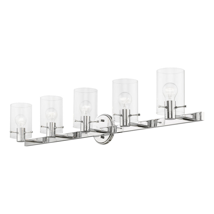 Livex Munich 17235-05 Bath Vanity Light 42 in. wide - Polished Chrome