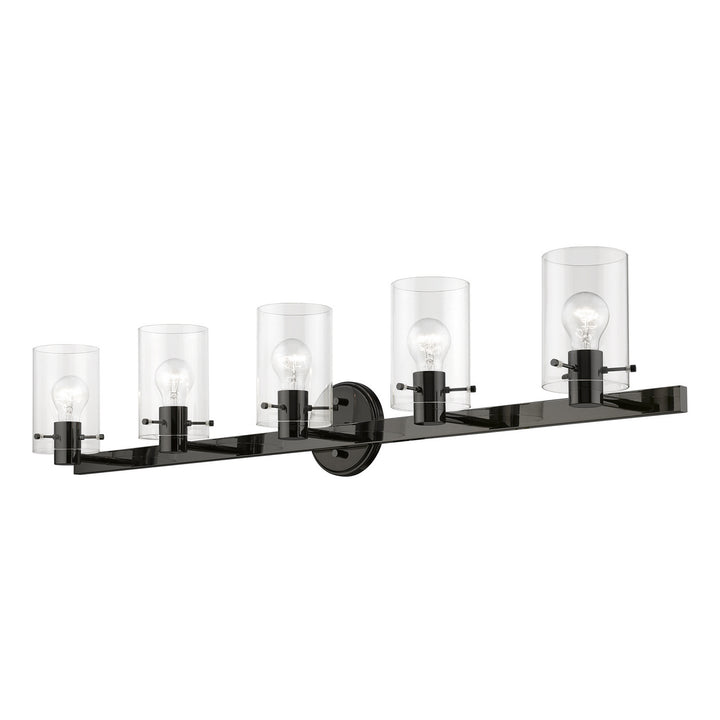 Livex Munich 17235-46 Bath Vanity Light 42 in. wide - Black Chrome