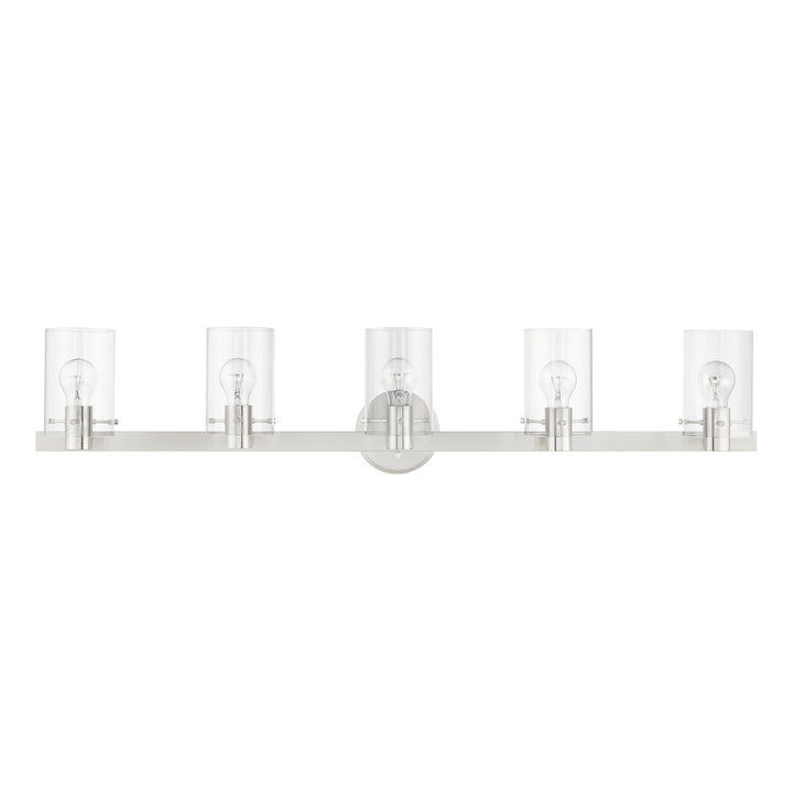 Livex Munich 17235-91 Bath Vanity Light 42 in. wide - Brushed Nickel