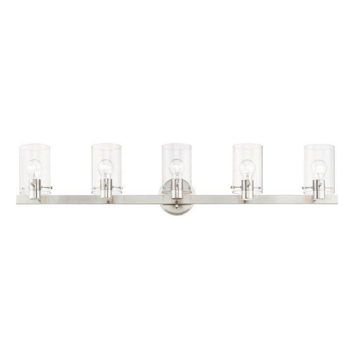 Livex Munich 17235-91 Bath Vanity Light 42 in. wide - Brushed Nickel