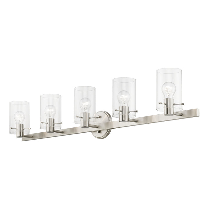 Livex Munich 17235-91 Bath Vanity Light 42 in. wide - Brushed Nickel