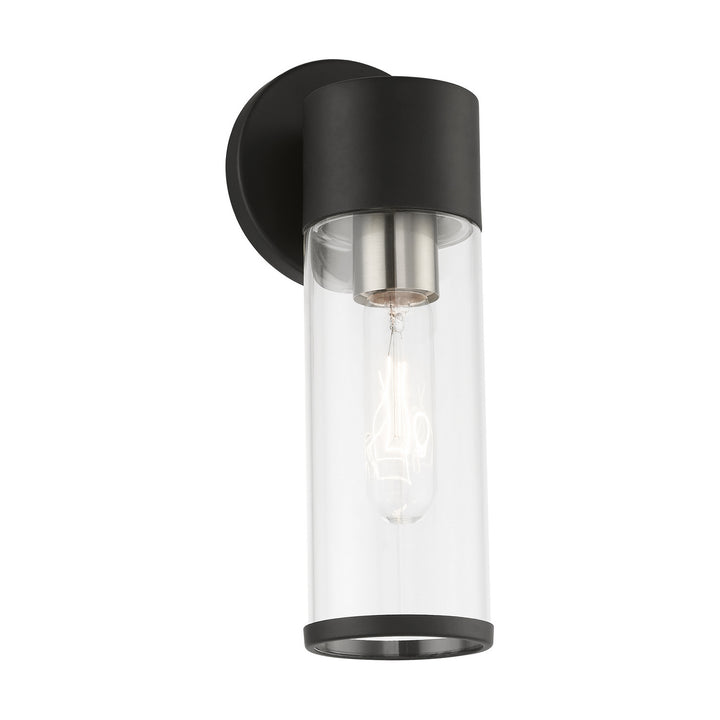 Livex Banca 17281-04 Wall Sconce Light - Black w/Brushed Nickel