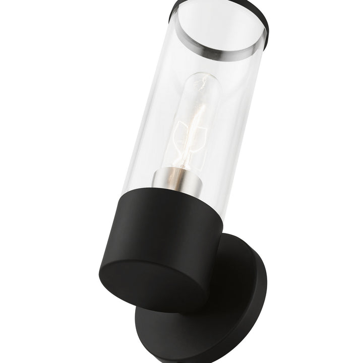 Livex Banca 17281-04 Wall Sconce Light - Black w/Brushed Nickel