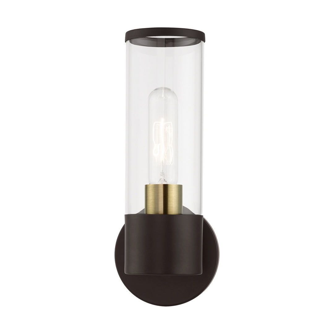 Livex Banca 17281-07 Wall Sconce Light - Bronze w/Antique Brass