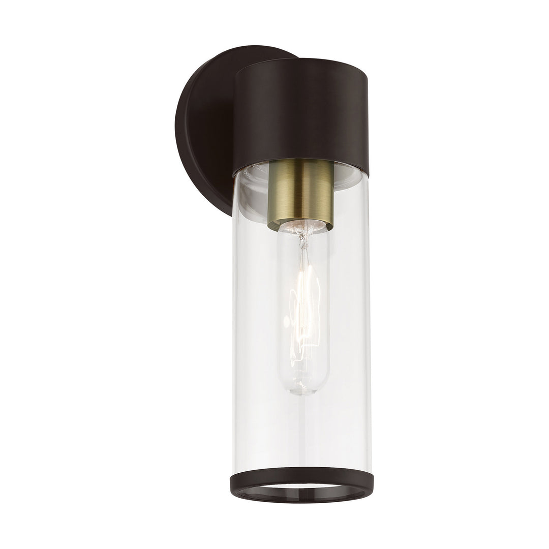 Livex Banca 17281-07 Wall Sconce Light - Bronze w/Antique Brass