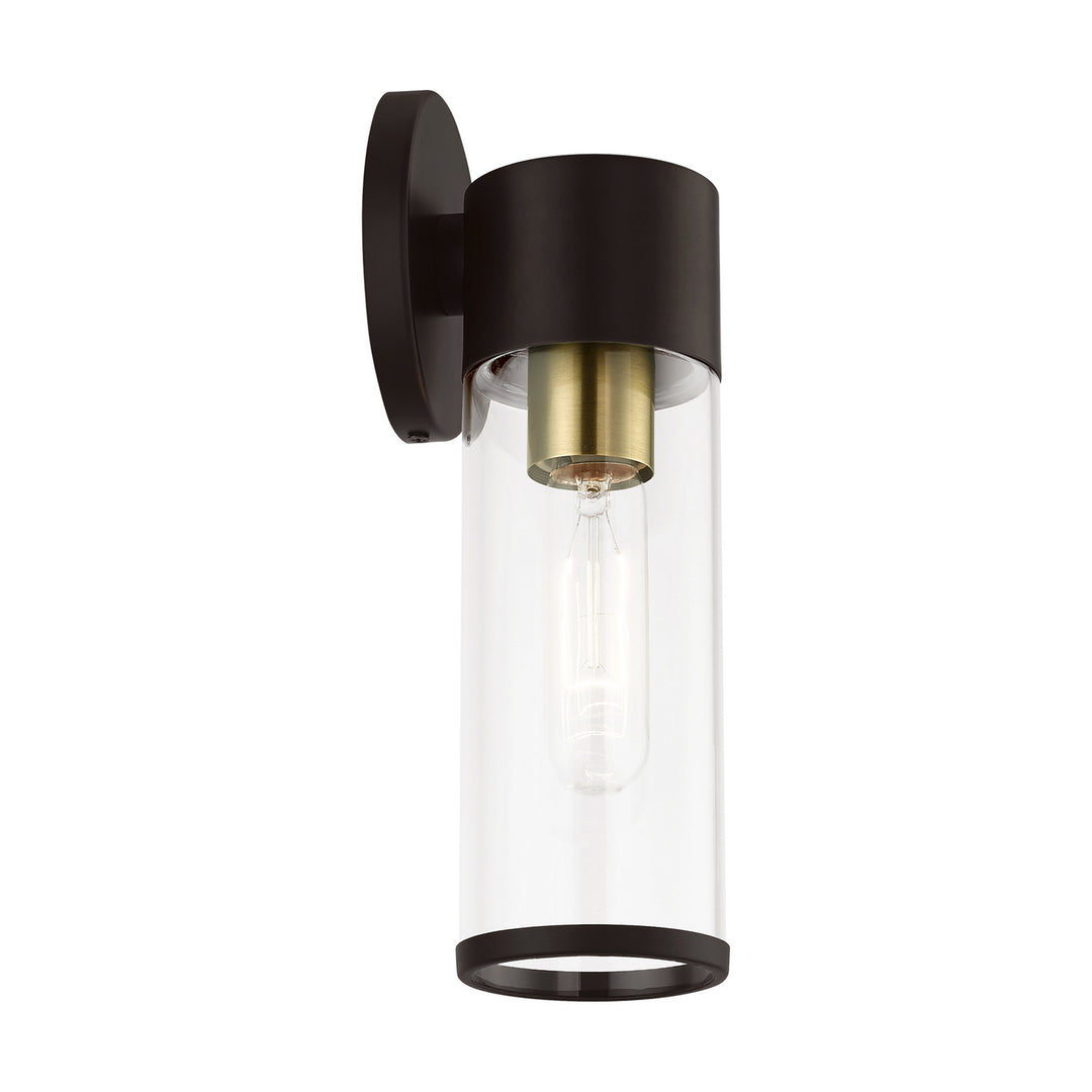 Livex Banca 17281-07 Wall Sconce Light - Bronze w/Antique Brass