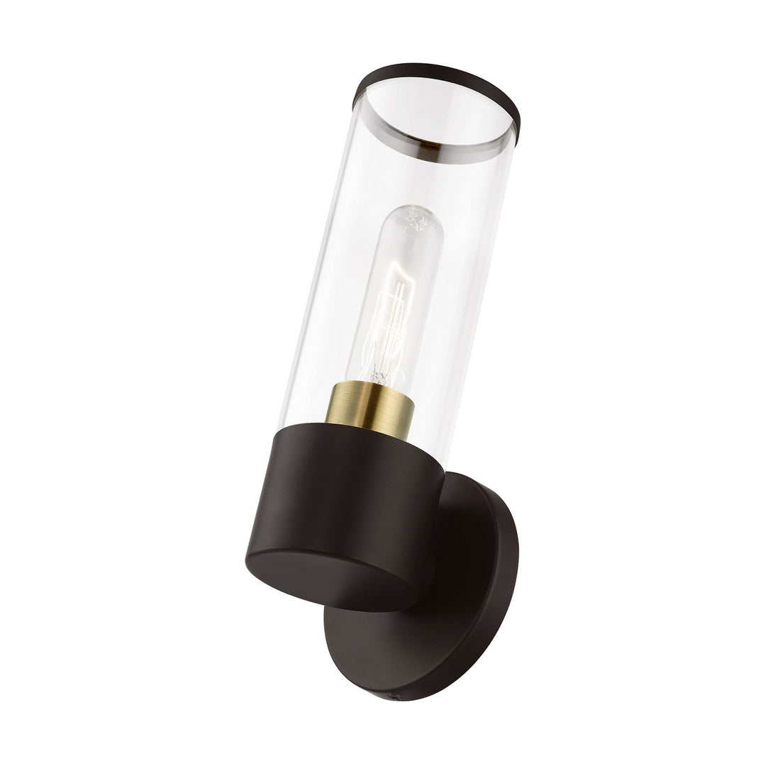 Livex Banca 17281-07 Wall Sconce Light - Bronze w/Antique Brass
