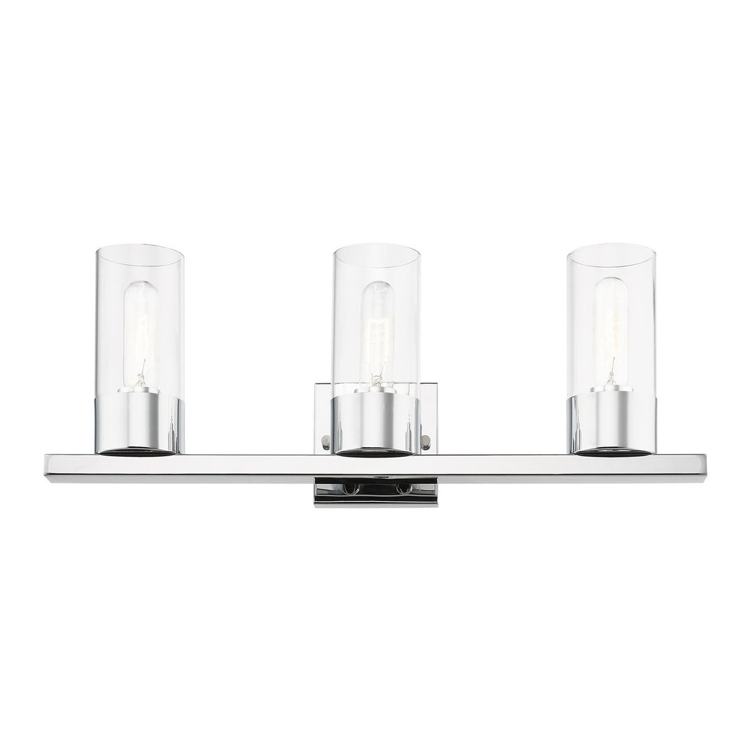 Livex Carson 17313-05 Bath Vanity Light 23 in. wide - Polished Chrome