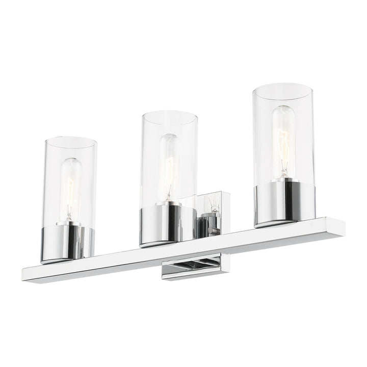 Livex Carson 17313-05 Bath Vanity Light 23 in. wide - Polished Chrome