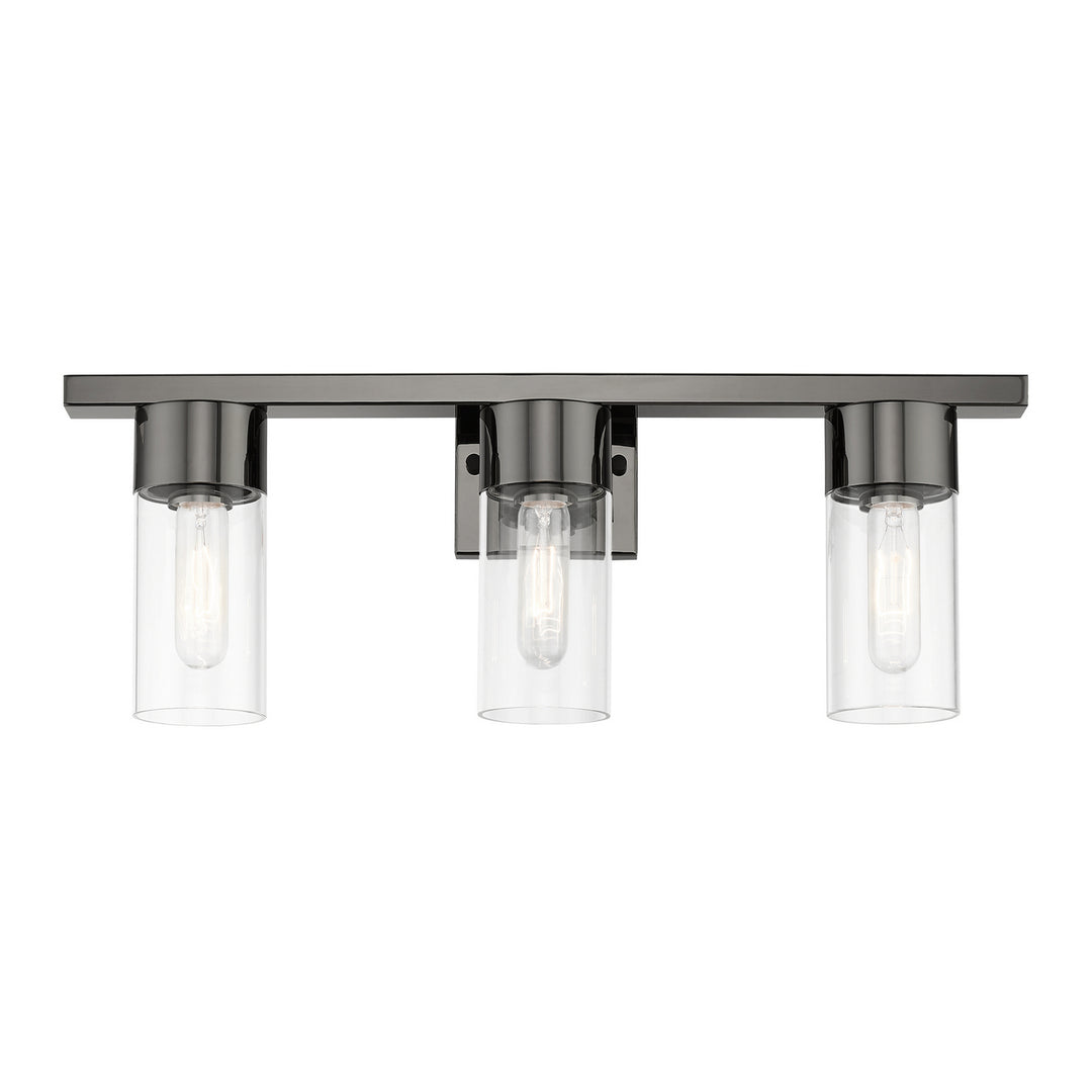 Livex Carson 17313-46 Bath Vanity Light 23 in. wide - Black Chrome