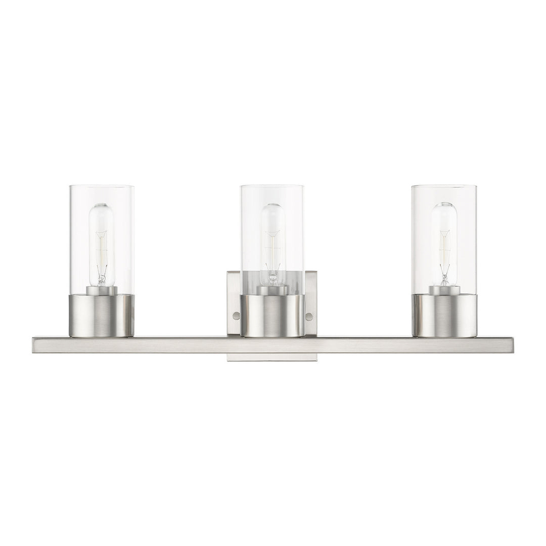 Livex Carson 17313-91 Bath Vanity Light 23 in. wide - Brushed Nickel