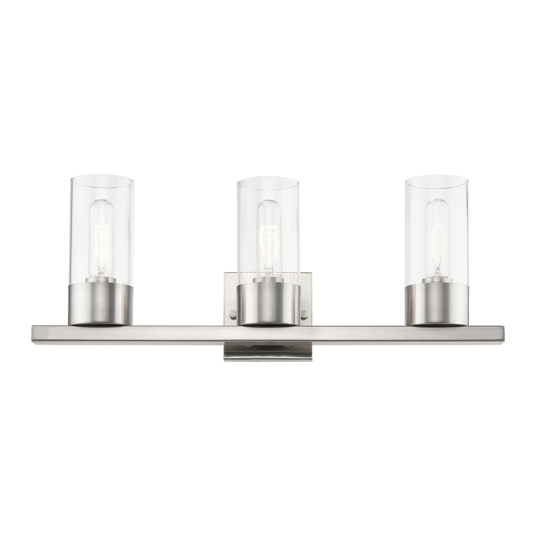 Livex Carson 17313-91 Bath Vanity Light 23 in. wide - Brushed Nickel