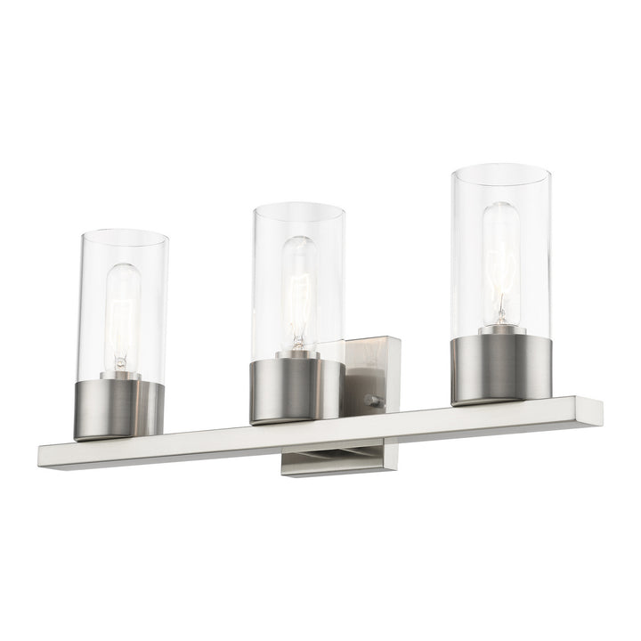 Livex Carson 17313-91 Bath Vanity Light 23 in. wide - Brushed Nickel