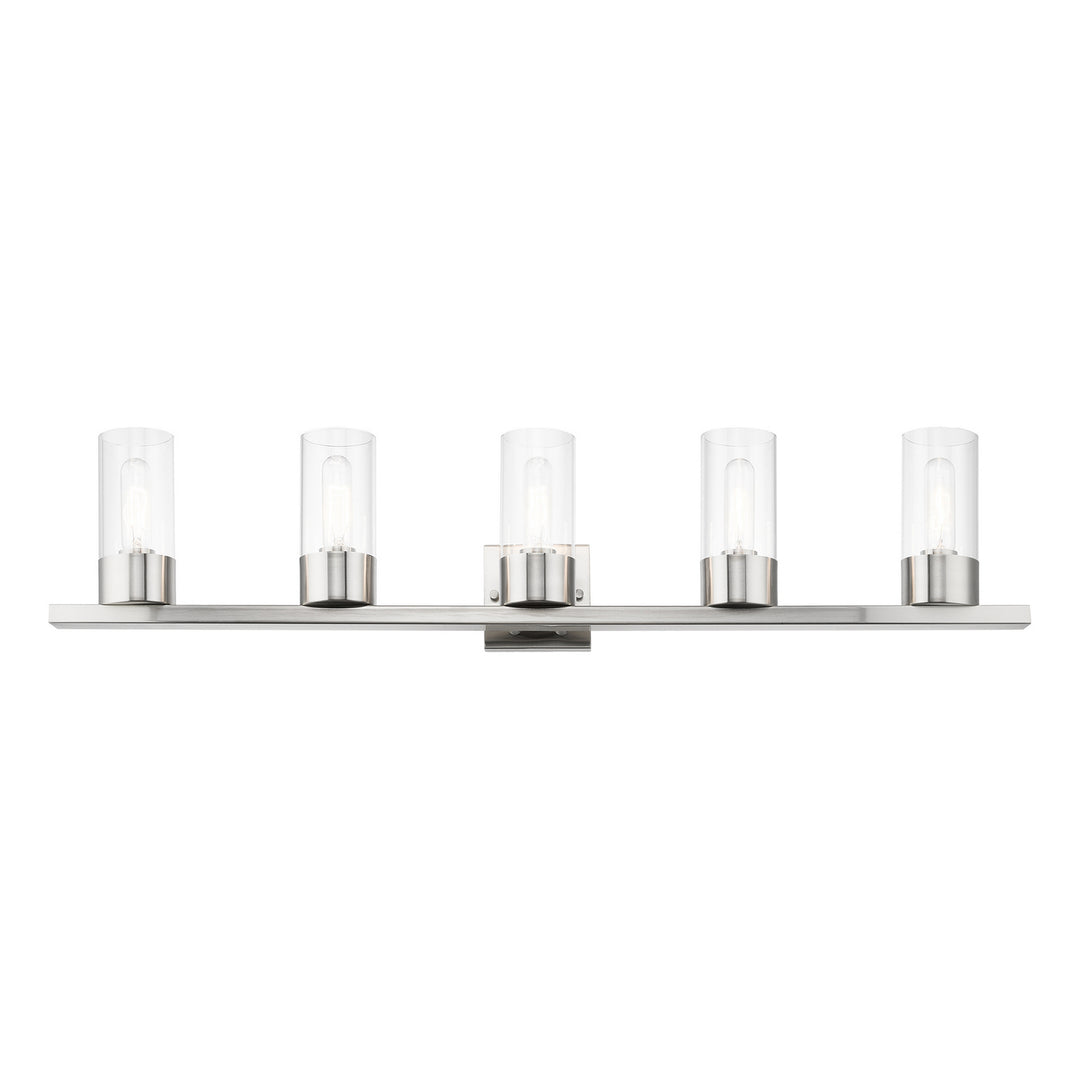 Livex Carson 17315-91 Bath Vanity Light 40 in. wide - Brushed Nickel