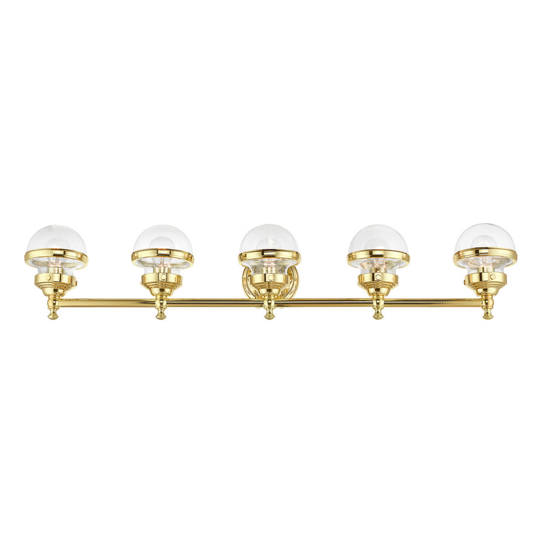 Livex Oldwick 17415-02 Bath Vanity Light 42 in. wide - Polished Brass