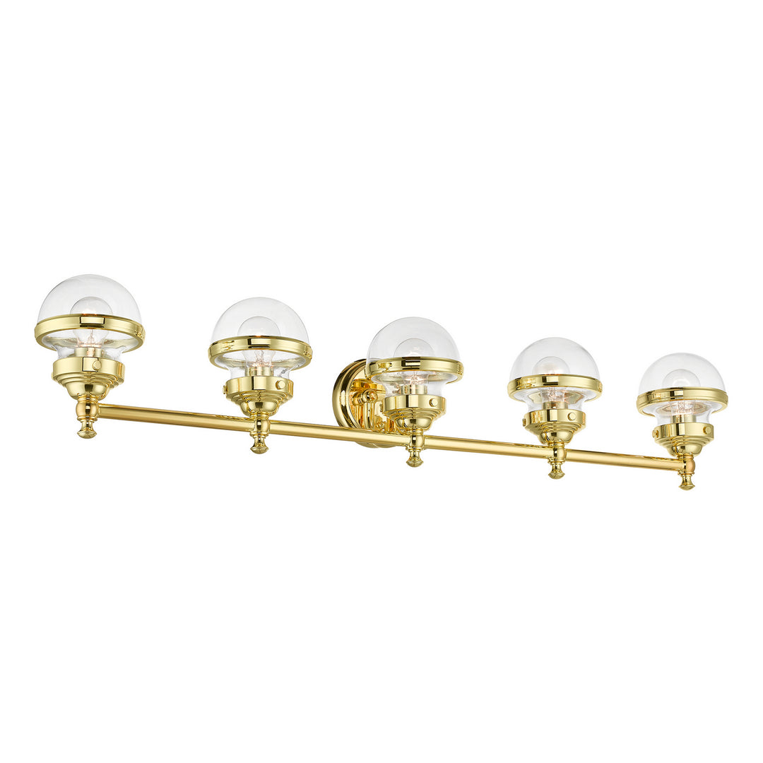 Livex Oldwick 17415-02 Bath Vanity Light 42 in. wide - Polished Brass